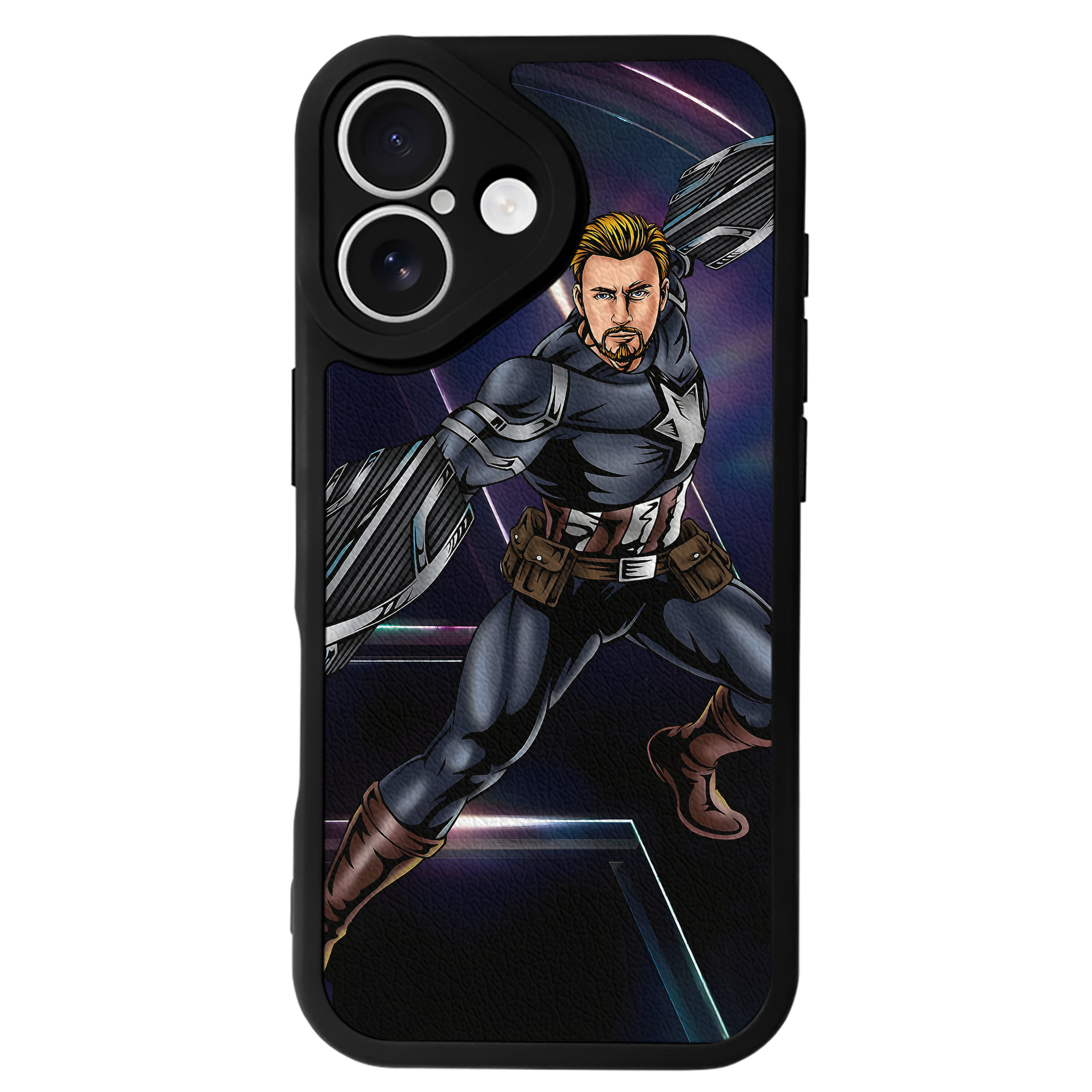 （画像用） アベンジャーズ The Avengers 【iPhone 16シリーズ対応】シリコンスマホケース（レザー調） 材質：シリコン